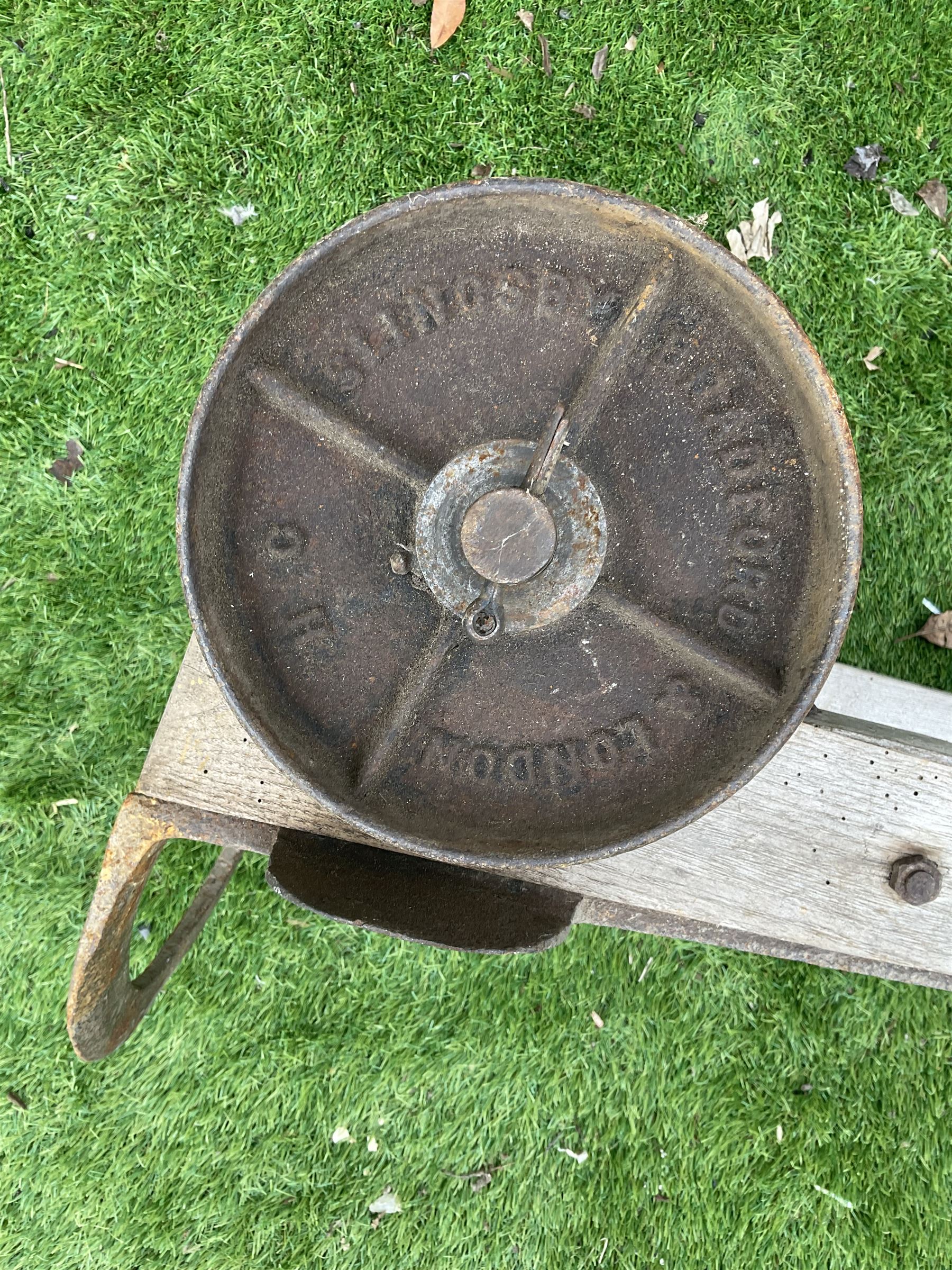 Vintage Slingsby Bradford & London cast iron and wood sack barrow  - THIS LOT IS TO BE COLLECTED BY APPOINTMENT FROM DUGGLEBY STORAGE, GREAT HILL, EASTFIELD, SCARBOROUGH, YO11 3TX