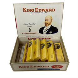 Five sealed packs of Villiger Classic Export Round Cigars and sealed King Edward Cigar housed in King Edward Invincible Deluxe box
