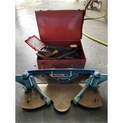 assortment of hand tools, Mitre trimmer 