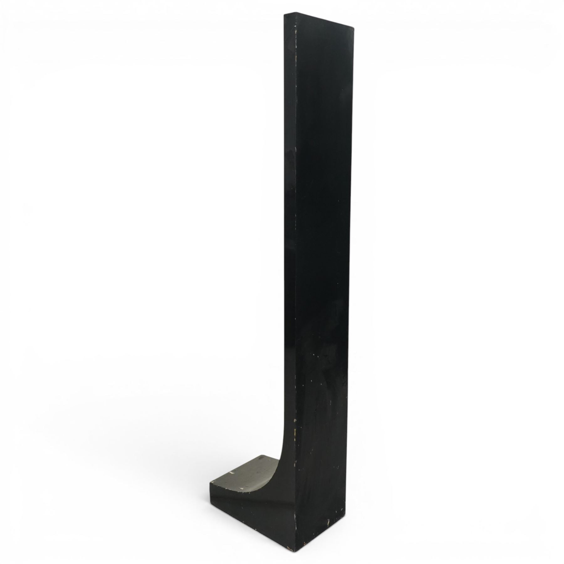 Robert Clatworthy RA (British 1928-2015): Untitled Standing Figure, cast fibreglass resin sculpture in black finish, W30cm D47cm H184cm
Provenance: Gifted directly by the artist to the vendor's partner
