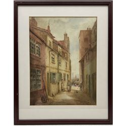 Robert Clarkson (British 1857-1924): 'Porritt's Lane Sandside Scarborough', watercolour signed and titled 36cm x 28cm