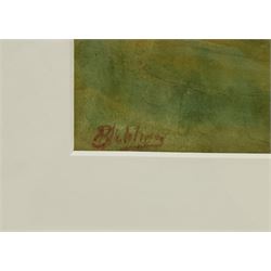 Robert Jobling (Staithes Group 1841-1923): 'The Bogan, Coldingham Berwickshire', watercolour signed, titled and dated 1913 verso 25cm x 35cm