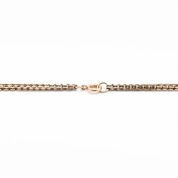 9ct rose gold fancy box link chain necklace