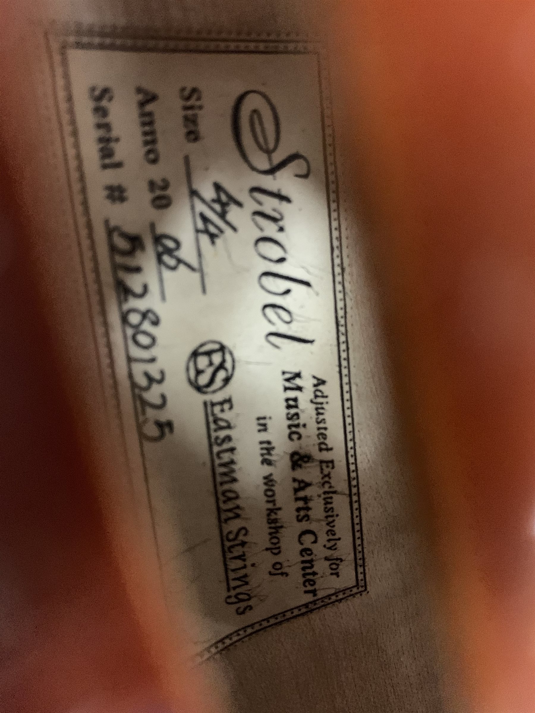 Three modern graduated violins - Suzuki 1/10 size child's violin with 23.5cm single piece back, bears label serial no.94282, 40cm overall; copy of Antonius Sradivarius of Cremona violin dated 1998 with 28cm two-piece back, 47cm overall; and Strobel violin with 35.5cm two-piece back, bears label dated 2006, serial no.512801325, 59cm overall. All cased with bows (3)