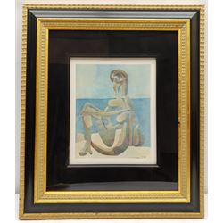 After Pablo Picasso (Spanish 1881-1973): 'Jeune Fille au Bord de la Mer', lithograph c.1945 with COA 20cm x 16cm