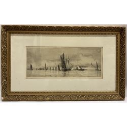 William Lionel Wyllie (British 1851-1931) 'Hot Walls - Portsmouth', etching signed in pencil pub.1911, 20cm x 51cm