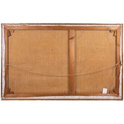 John Uzzell Edwards (Welsh 1934-2014): 'Skeletal Seabirds', oil on canvas unsigned 75cm x 123cm 