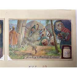 Six original Liebig watercolour illustrations:  'Le Masque' 1912