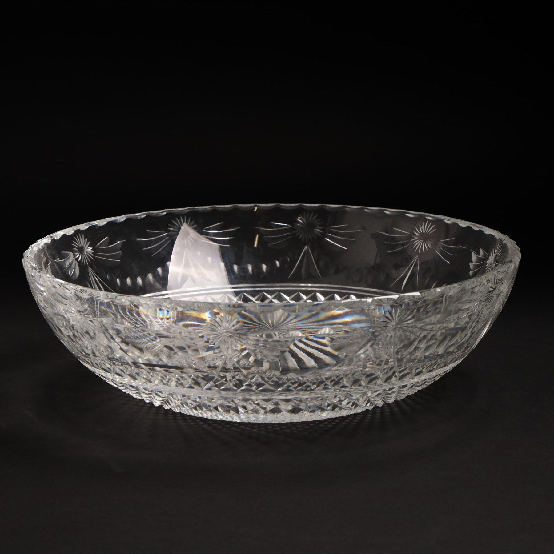 Stuart crystal Beaconsfield pattern fruit bowl D30cm
