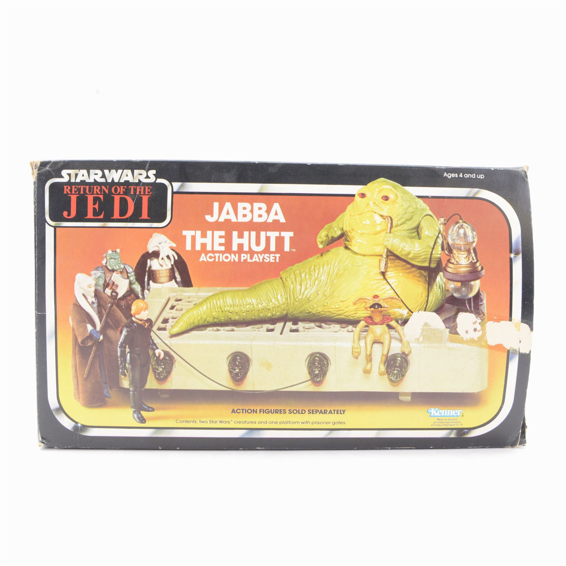 Kenner Star Wars Return Of The Jedi Jabba The Hutt Action Playset circa 1983, in original box, with insert and instructions