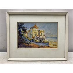 William J Mann (Scarborough early 20th century): 'The City Square Las Palmas' 'Gran Canaria' 'The Road to San Mateo' & 'Borganvillea Las Palmas' , set of four watercolours signed and one dated '32, 14cm x 22cm (4) 
Notes: Mann was a member of the Fylingdales Group of Artists and lived in Newby, Scarborough.