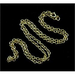 18ct gold link necklace hallmarked, approx 7.55gm