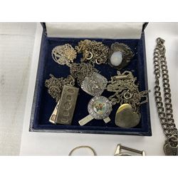 Four wristwatches including Seiko automatic, Sekonda, Timex and Ingersoll, silver Acme Lever pocket watch by H Samuel, 9ct gold keepers ring, silver and 9ct gold paste stone set cluster ring, silver and stone set silver jewellery and other vintage jewellery