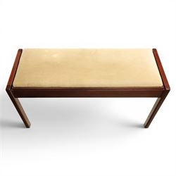 Wilh. Steinmann - 20th century East German mahogany veneered upright piano, together with matching stool