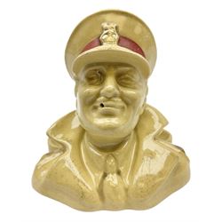 1920s Royal Doulton Army Club advertising ashtray modelled as an officer with a monocle, H14cm
