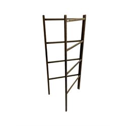 Late 19th century French pine drying rack or clothes horse