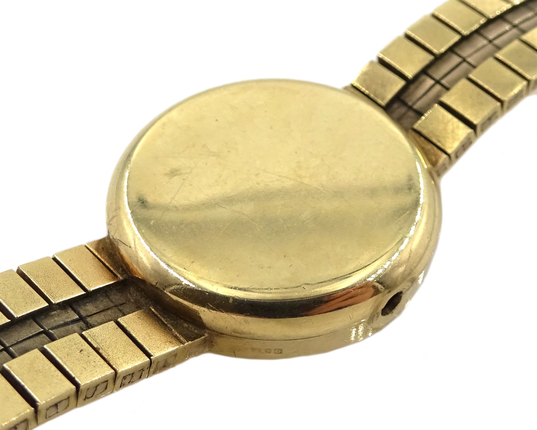 Omega 9ct gold ladies bracelet wristwatch, manual wind, Birmingham 1960