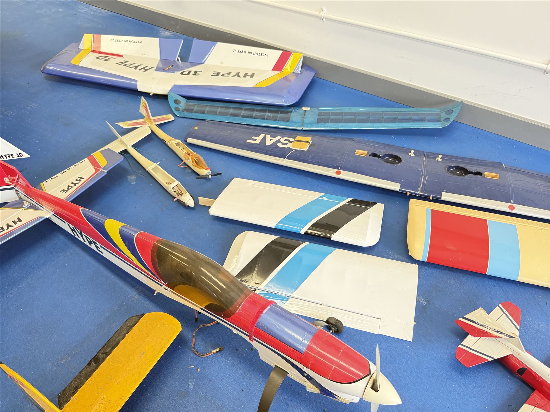 Collection RC radio controlled model aeroplane bodies
