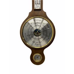 Contemporary wall hanging aneroid barometer by Rapport of London, in mahogany case