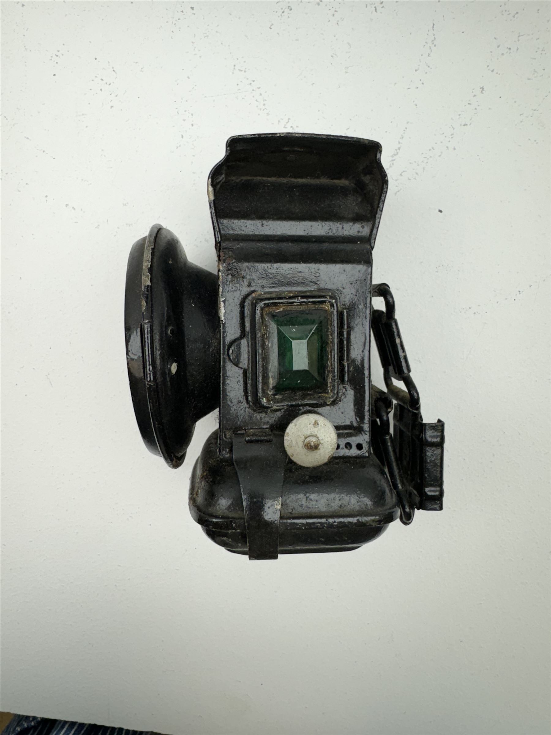 Two miners lamps, together with animal traps, bull whip etc 