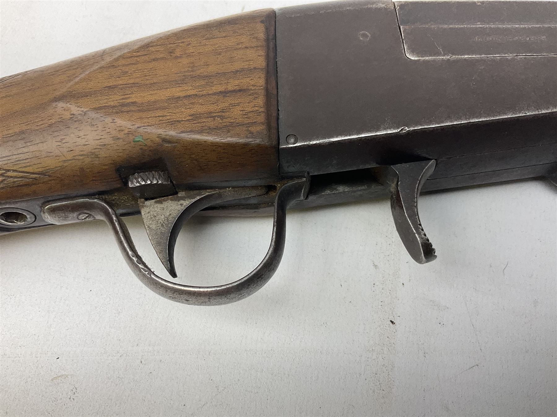 Italian Boehler Blitz .410 folding single barrel shotgun, walnut stock with 70cm barrel, chequered grip and fore-end with cross action safety, No.1779, L112cm overall SHOTGUN CERTIFICATE REQUIRED