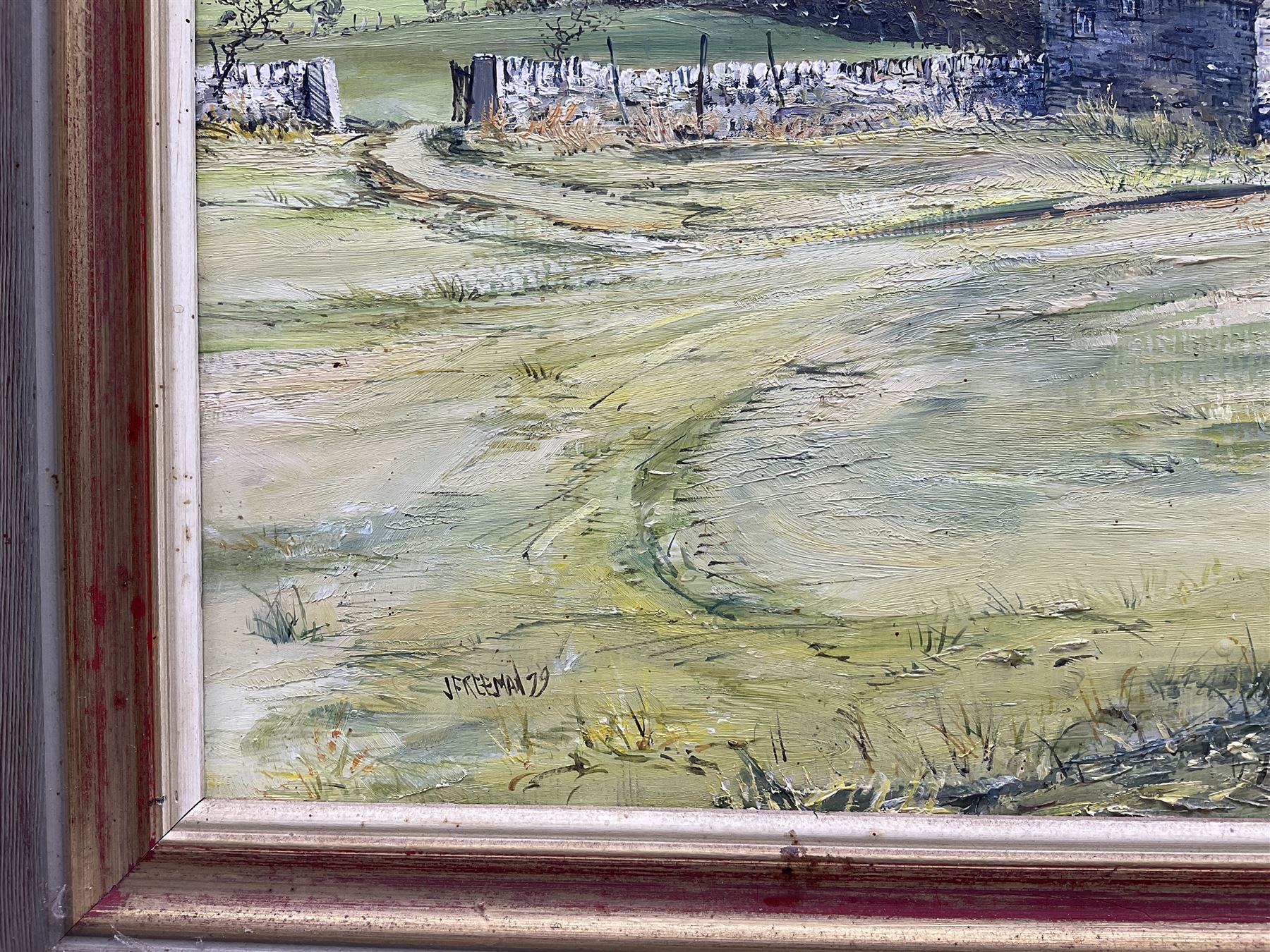 John Freeman (British 1942-):View towards Ravenscar, oil on board signed '79, 49cm x 74cm; together with a signed print (2)