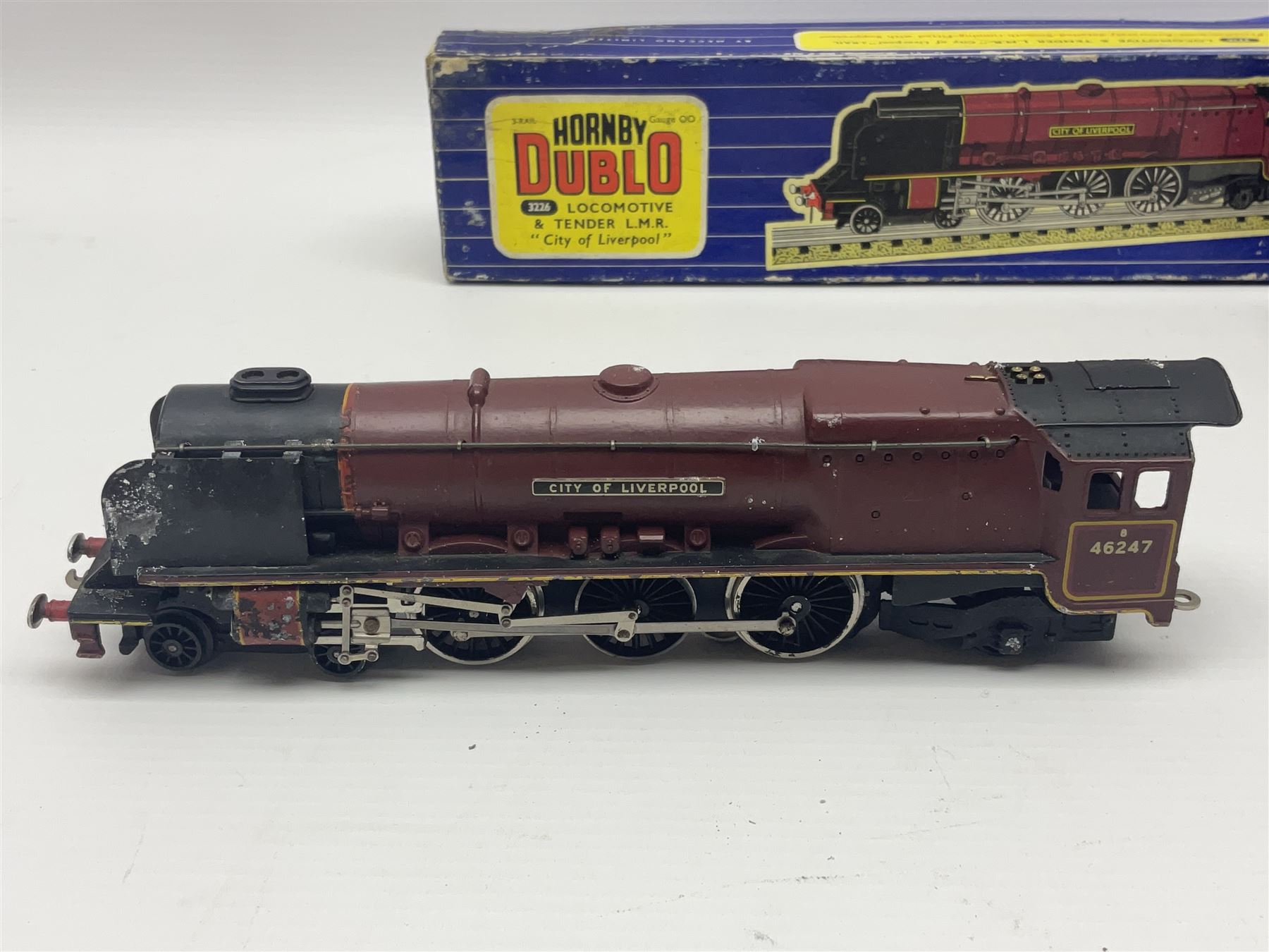 Hornby Dublo - 3-rail LMR Duchess Class 4-6-2 locomotive ‘City of Liverpool’ no. 46247 in BR maroon, with tender; in original blue box with instructions 