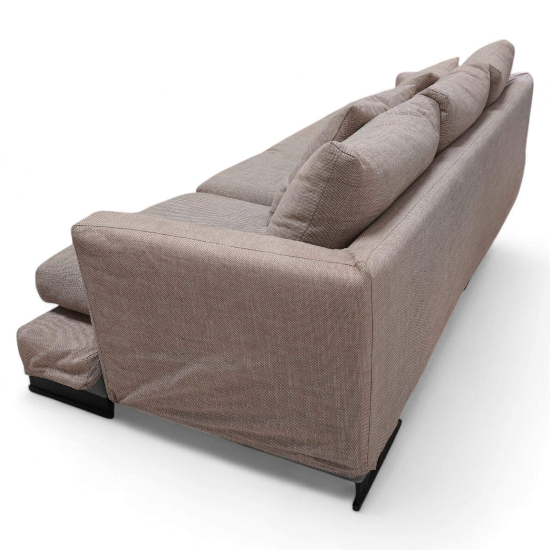 Camerich - 'Lazy Time' grande three-seat sofa, in neutral loose cover, on angular feet 