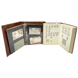 Stamps and covers including New Zealand, mostly used, various first day covers etc, housed in a stockbook and ring binder folder