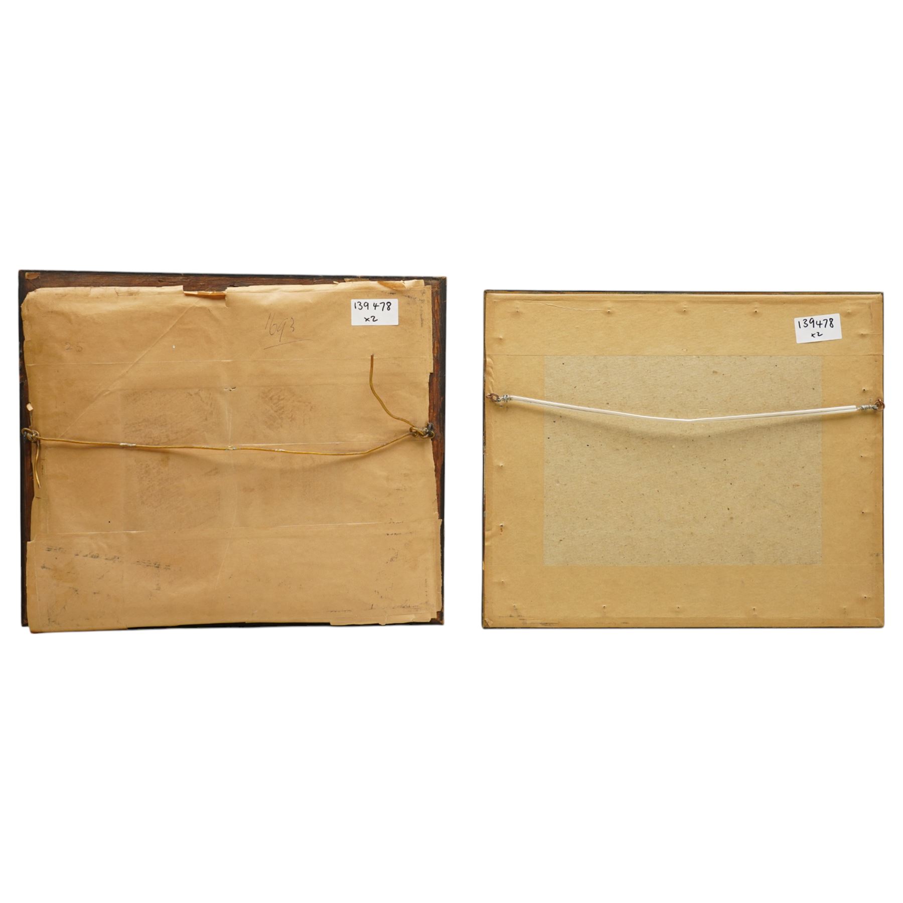 M Ogier (French fl. 1676 -1710) after Pierre Puget (French 1620-1694): Naval Manouevers, pair of late 18th century engravings with hand-colouring pub. Paul Hoste 'L'Art des Armées Navales' (The Art of Naval Armies, or Treatise on Naval Evolutions) c.1697, 12cm x 19cm (2)