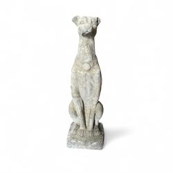 Cast stone Italian hound 