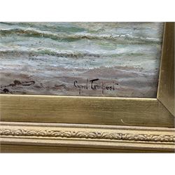 Cyril Tempest (Yorkshire late 19th century): Mast from Shipwreck and Beached Sailing Vessels, pair oils on canvas signed 40cm x 60cm (2)