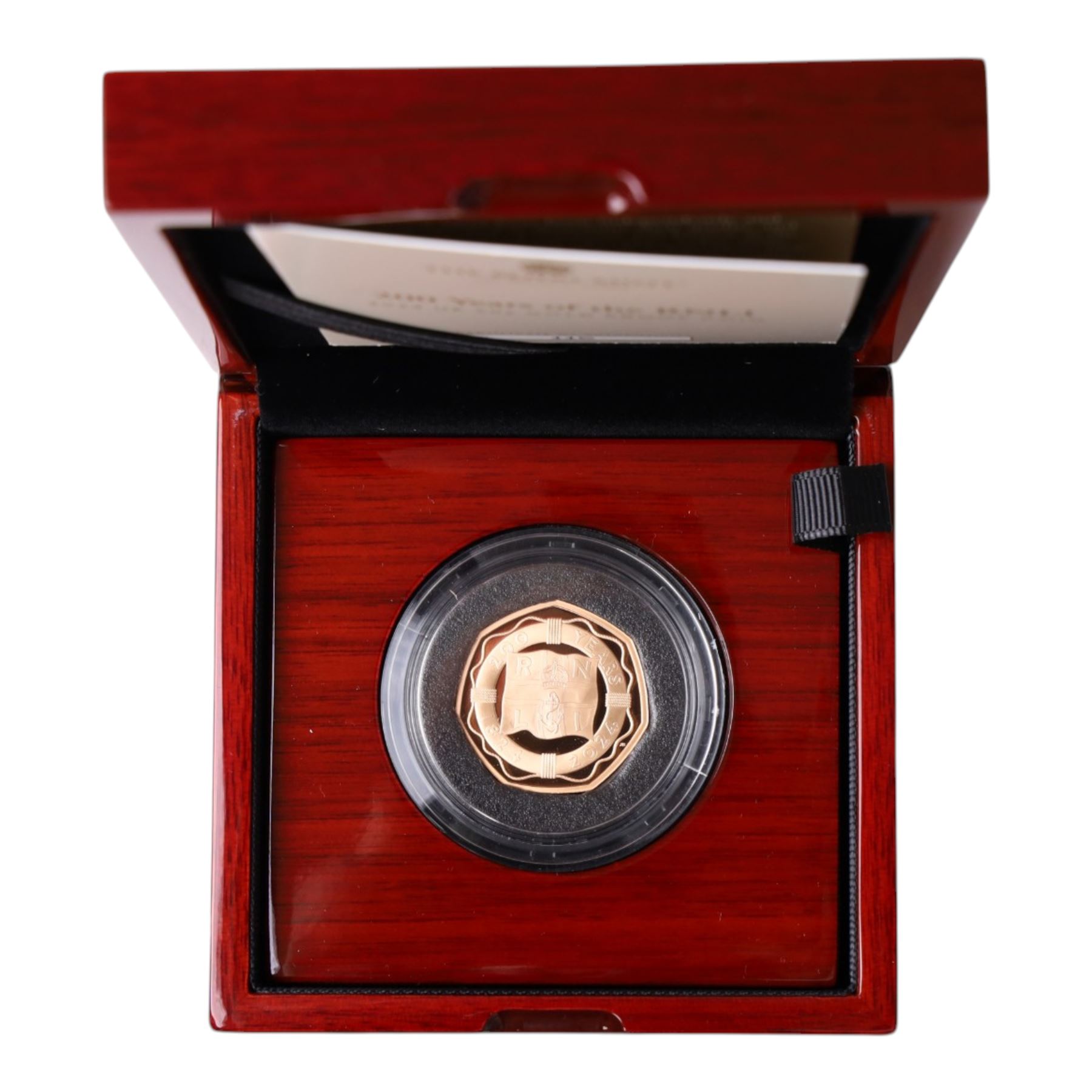 The Royal Mint United Kingdom 2024 '200 Years of the RNLI' gold proof fifty pence coin, cased and boxed with certificate