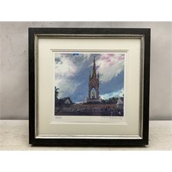 Rolf Harris (Australian 1930-): The Albert Memorial - Kensington Gardens, limited edition print signed and numbered 186/495, 24cm x 25cm