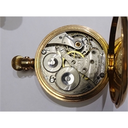  Silver pocket watch key wound by I.Goodman, Newcastle No.41128, case by Robert John Pike, Chester 1905 and a gold-plated Waltham pocket watch  