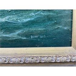 Brian Mays (British 1938-2005): 'Defender Defeats Valkyrie III 1895', oil on canvas signed, titled verso 74cm x 94cm 
Provenance: direct from the family of the artist.