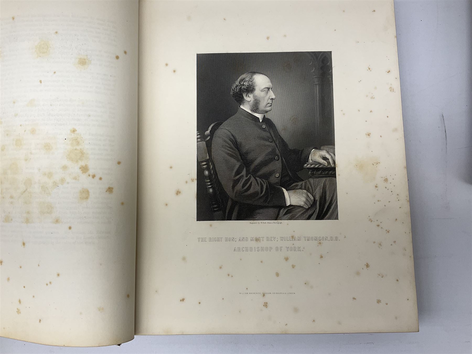 Baines Thomas: Yorkshire, Past and Present. Four volumes. Engraved plates. Decorative maroon cloth/gilt binding with all edges gilt.