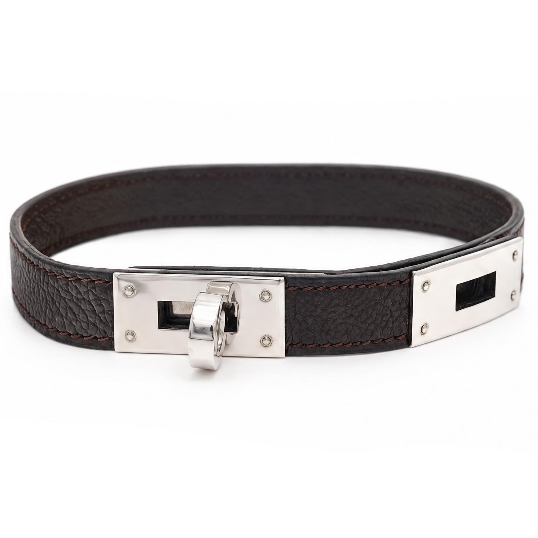  Hermès Kelly wrap leather bracelet, boxed 