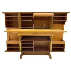 Mid-20th century teak office cabinet by Heco industries 