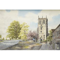 Robert Hughes (English School 20th Century): 'Springtime at St. Gregory's - Bedale - Yorks...