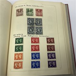 Queen Victoria and later Great British and World stamps, including imperf penny reds, perf penny reds, 1873-80 three pence stamps, 1883-84 two shillings and sixpence, various fiscal and revenue stamps, King George VI ten shilling dark blue used block of four, Aden, Antigua, Australia, Bahamas, Barbados, Basutoland, Bermuda, British Guiana, British Honduras, British Solomon Islands, Burma, Ceylon, Falkland Islands, Heligoland etc