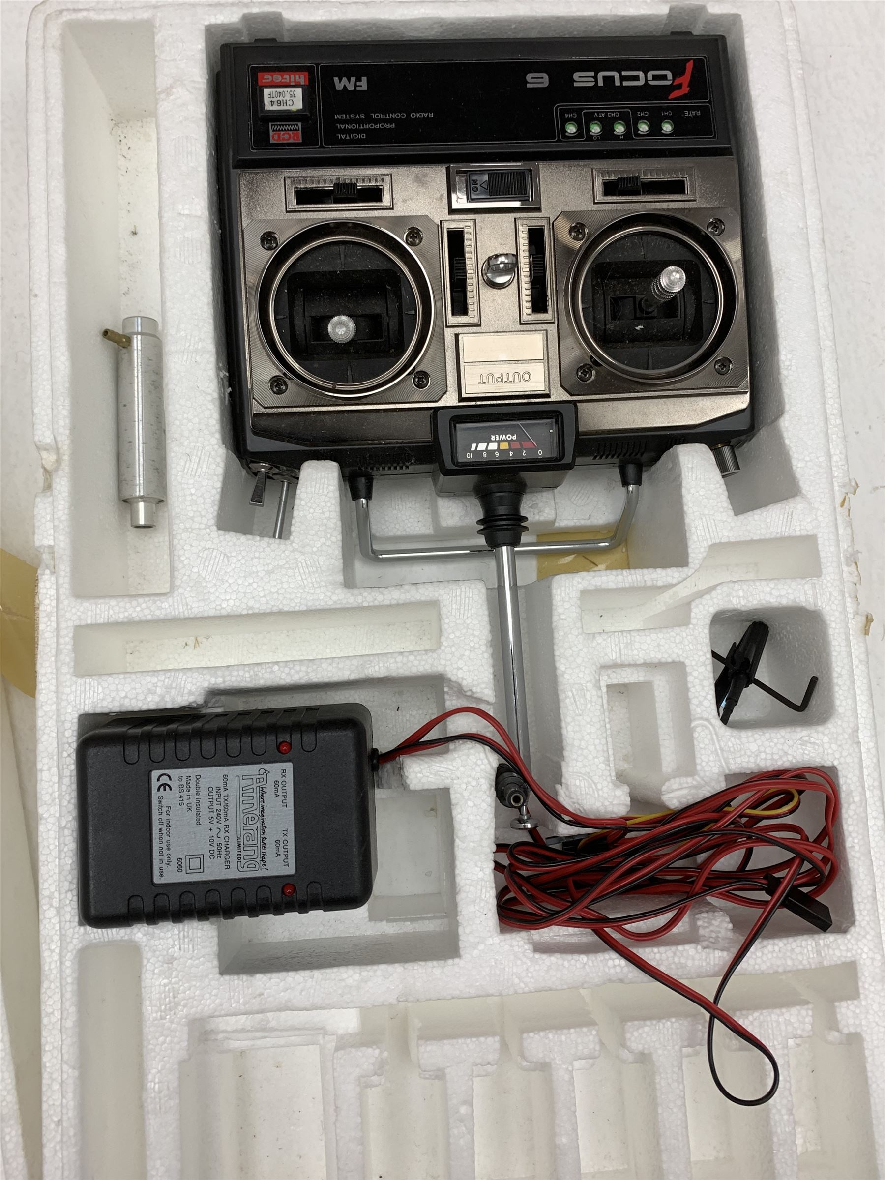 Radio controlled bi-plane, modelled as a British Royal Aircraft Factory S.E.5a fighter aircraft 'F-943', with Saito 45 special engine and Focus 6 controller, untested