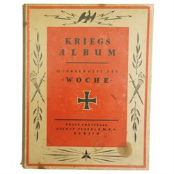 'L'Album de la Guerre', 1914-1919, two volumes published 1923, gilt decorated boards,   'Kriegsalbum' with the illustrtations translated into English and annotated in ink and 'Swollen-Headed William' third edition (4)