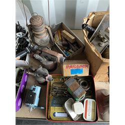 Collection of motorcycle, bicycle tools and parts, vintage torches and other accessories - THIS LOT IS TO BE COLLECTED BY APPOINTMENT FROM DUGGLEBY STORAGE, GREAT HILL, EASTFIELD, SCARBOROUGH, YO11 3TX