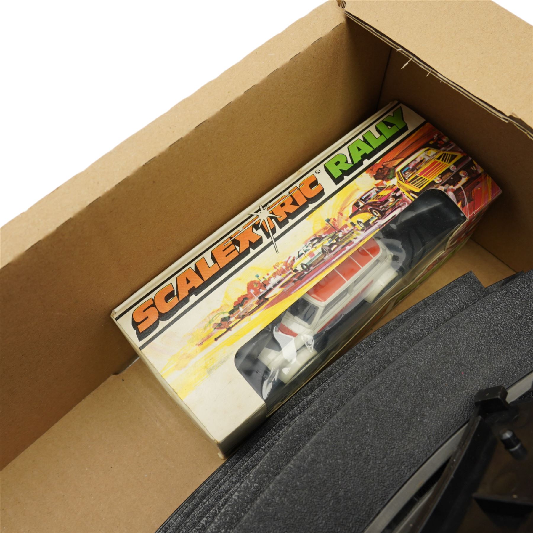 Quantity of Britains Deetail and other model soldiers, lead farm animals and a quantity of Scalextric motor racing game 