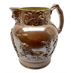 19th century salt glazed stoneware jug, 