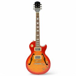 2001 Epiphone Les Paul ES Pro Limited Edition hollow body electric guitar in cherry sunbur...