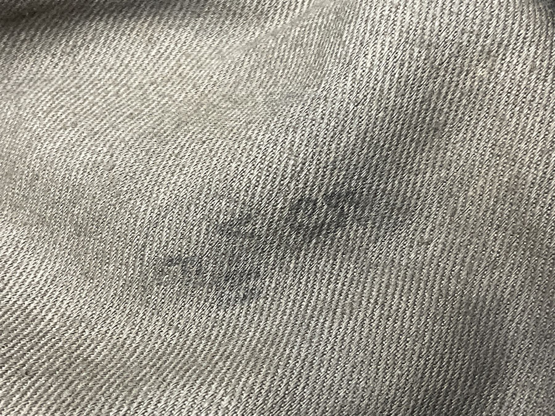 WW2 German Army M43 field cap with triangular cloth eagle and roundel badge and metal edelweiss badge for mountain troops; faintly stamped '5 VMF(?)'