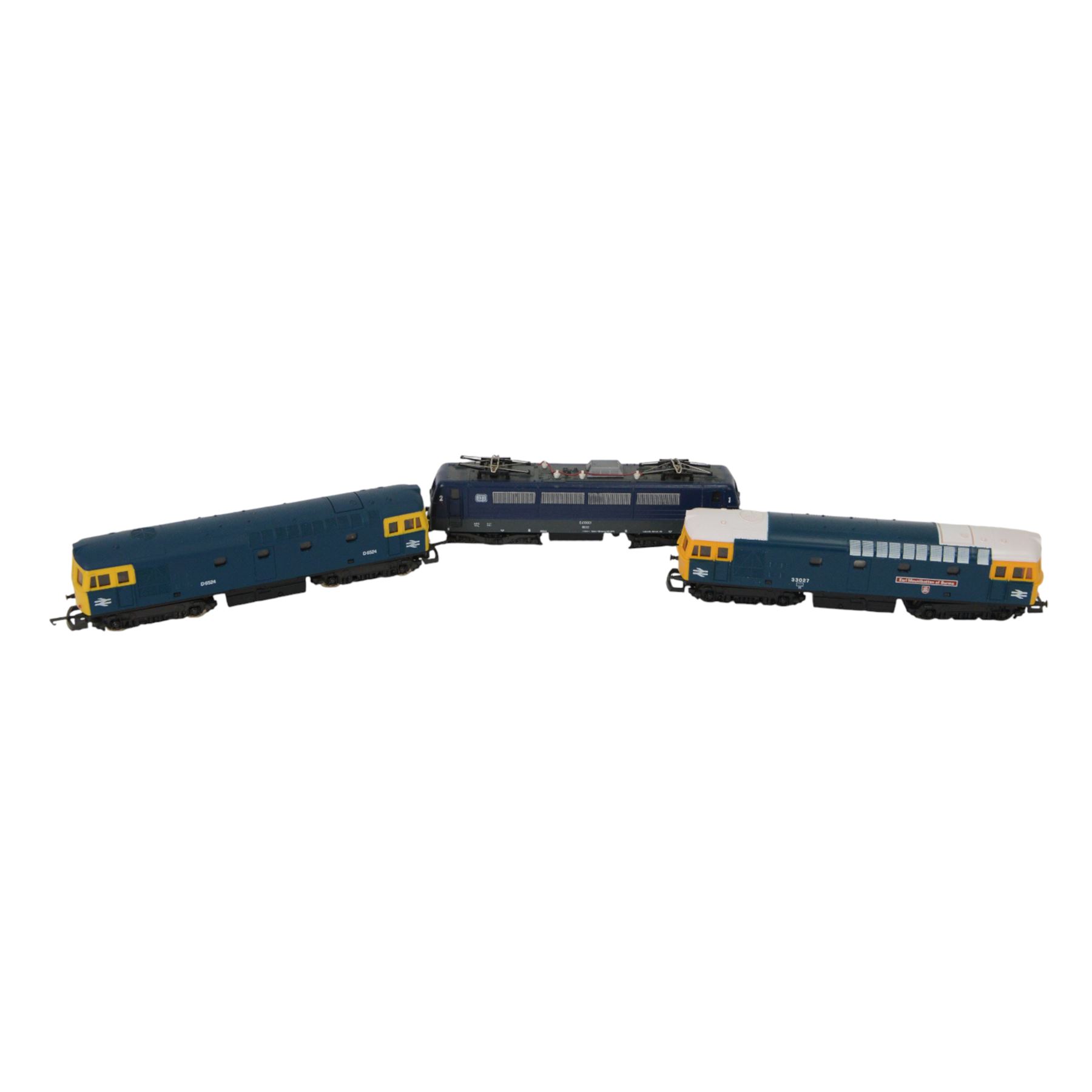 Eight Lima 00 gauge locomotives, including seven electric/diesel examples and one 4-6-0 steam locomotive 'King Charles II' no. 6009, all unboxed