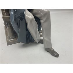 Lladro figure, Justice, modelled as a judge sat in a char, sculpted by Salvador Furió, with original box, no 5489, year issued 1988, year retired 1993, H34cm 